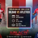 Ảnh bìa nhận định, soi kèo trận đấu Athletic Bilbao vs Atletico Madrid lúc 21h15 ngày 05/09 vòng 4 La Liga, trực tiếp bóng đá trên Xoilac TV.